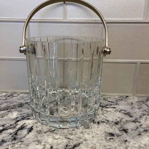Baccarat Harmonie Crystal Ice Bucket.  Made in France.  Hand Wash. 5”H Beautiful - Picture 13 of 14